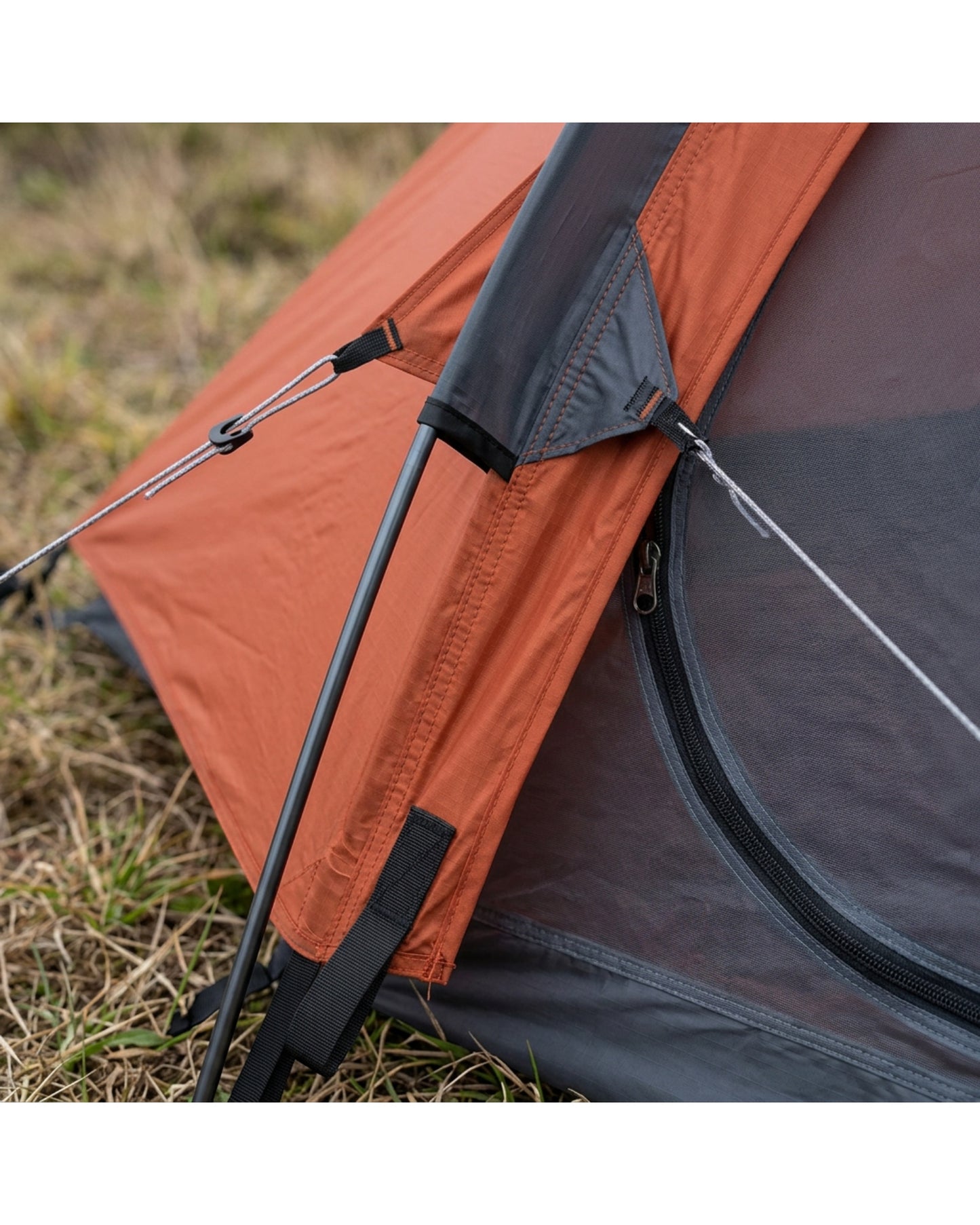 Xzva Backpacking Tunnel Tent 1 Person Orange - Detail view