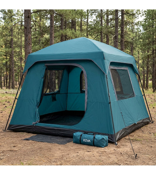 Xzva Cedarroom Cabin Tent 4 Person Deep Teal - Lifestyle view