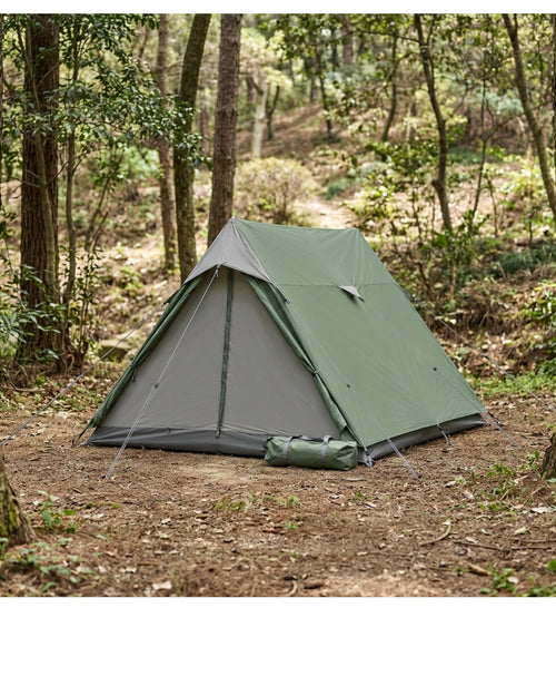 Xzva Pineward A-Frame Tent 2 Person Moss Gray - Lifestyle view