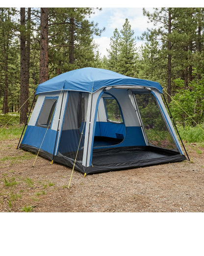 Xzva Screened Cabin Tent 4 Person Blue - Lifestyle view