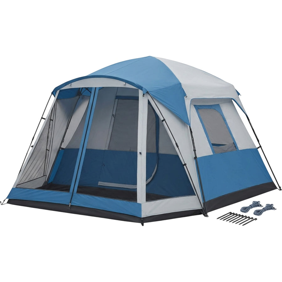 Xzva Screened Cabin Tent 4 Person Blue