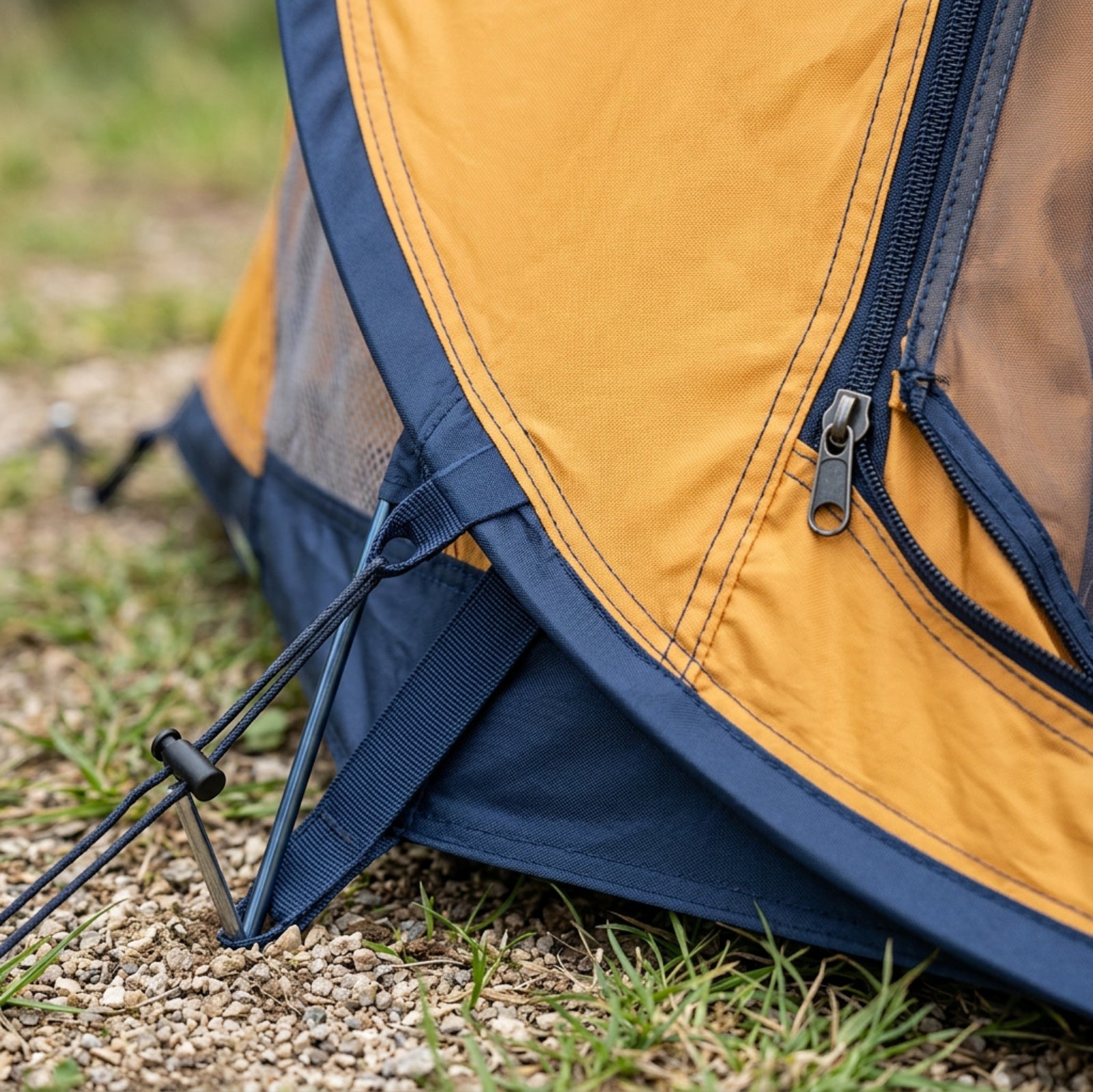 Xzva Sunfold Pop-Up Tent 2 Person Amber Navy - Detail view